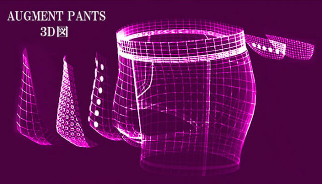 「AUGMENT PANTS」 3D構造図